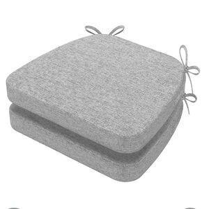 Gray Seat Cushions with Ties (2-Pack)